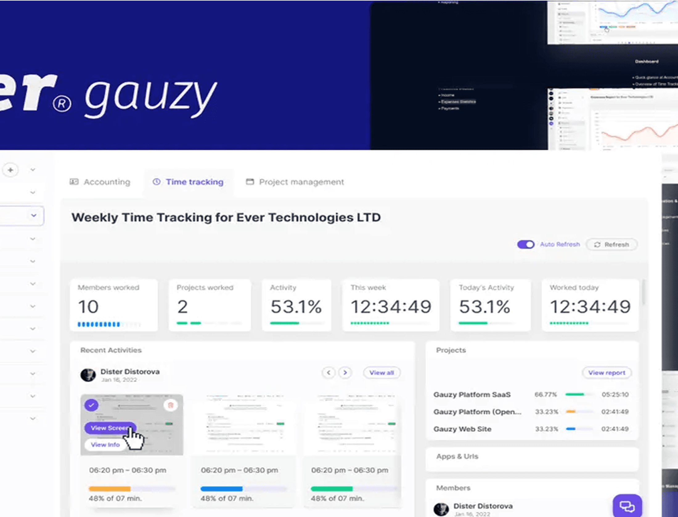 Ever Gauzy Platform Integration (ERP/CRM/HRM/ ATS/PM)