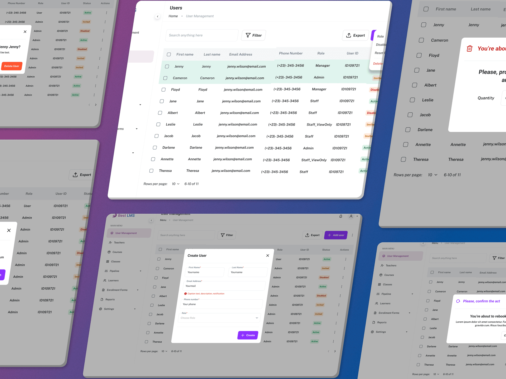 User management Panel